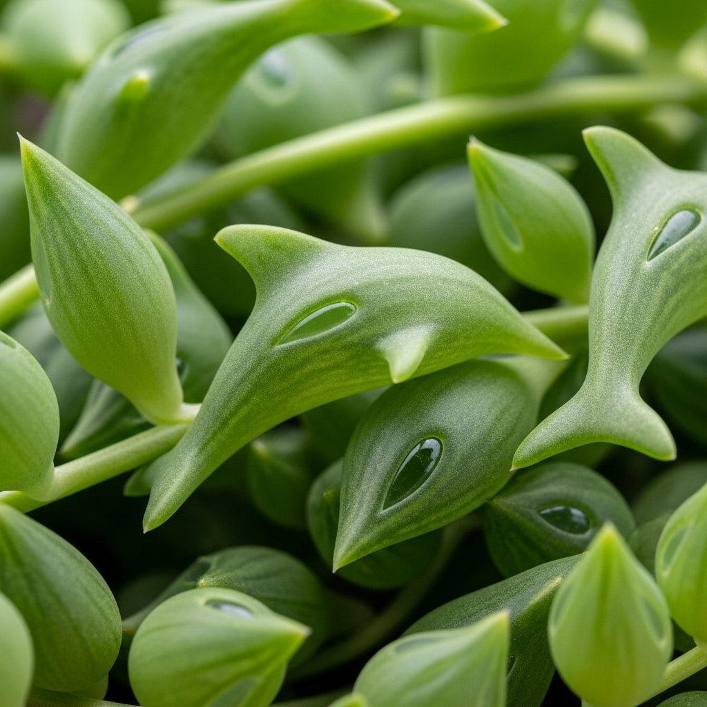 String of Dolphins Plant 4'' Inch Pot | Live Trailing Succulent Houseplant | String of Dolphins Plant Live for Shelves, Pots & Hanging Planters