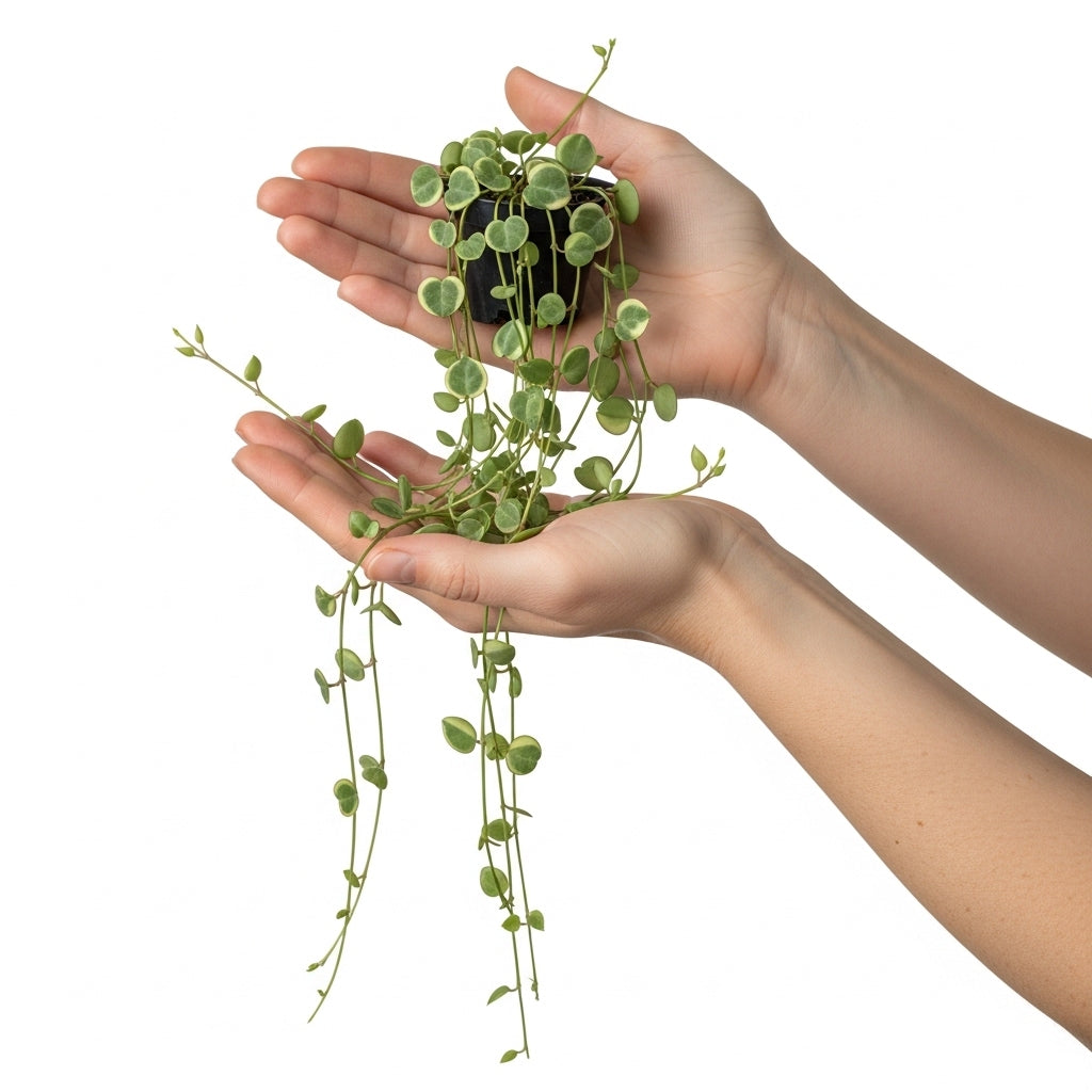 Succulents Plants Live 6” Inch Variegated String of Hearts Plant Live | Rare Variegated Ceropegia Woodii | Perfect for Hanging Planters & Living Wall Displays