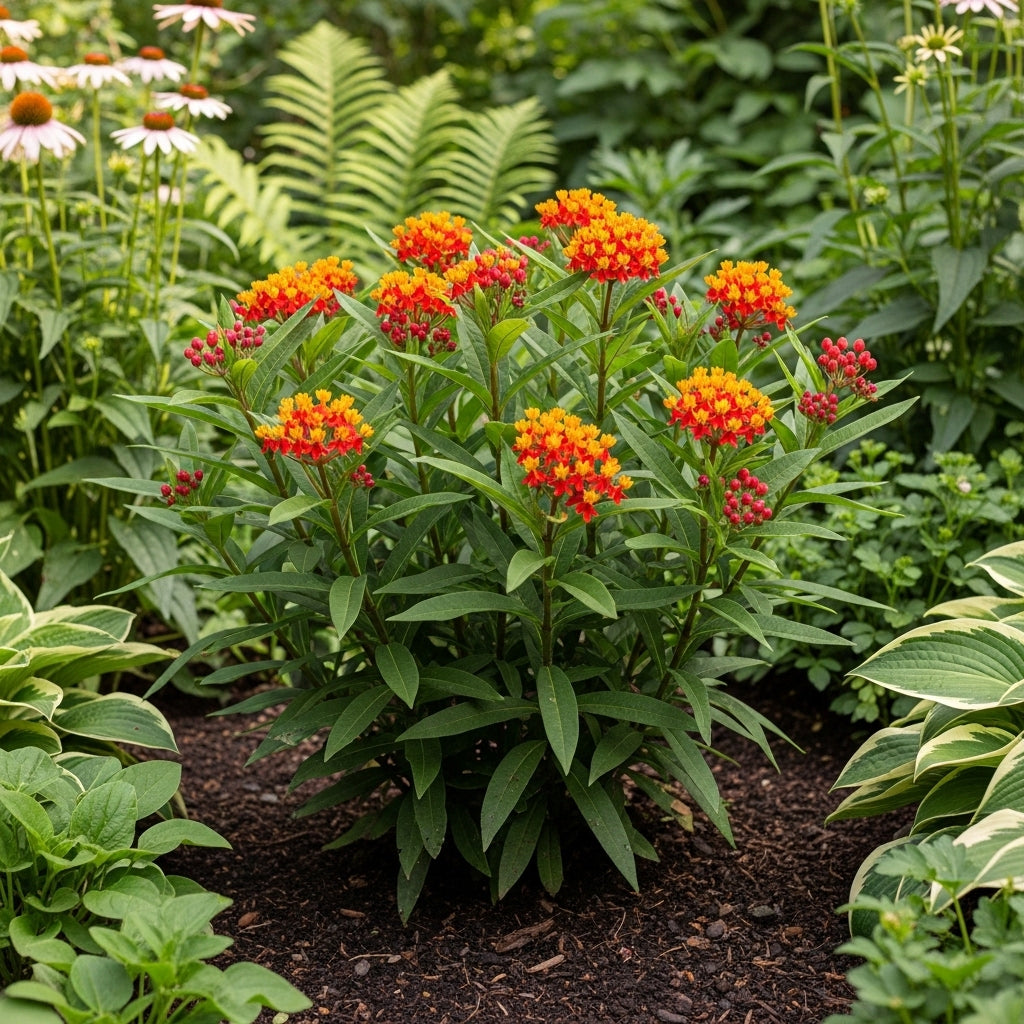 Milkweed Plants Live | Size 4 Inch Tall | Bright Spring Blooms, Upright Growth for Garden Beds & Butterfly Gardens | Easy to Grow