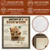 Gingerglowgifts Anatomy Of A Bookworm Skeleton Reading Fleece Blanket MLN2805TTH