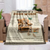 Gingerglowgifts Anatomy Of A Bookworm Skeleton Reading Fleece Blanket MLN2805TTH