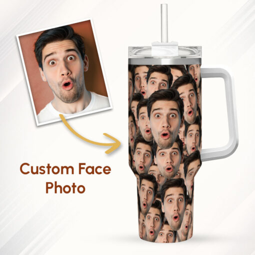 Gingerglowgifts Funny Custom Face Photo Tumbler 40oz