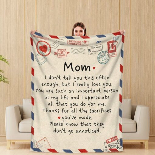 Gingerglowgifts Mom Fleece Blanket, I Don't Tell You This Often I Love You, Gift For Mom MLN2798LTH