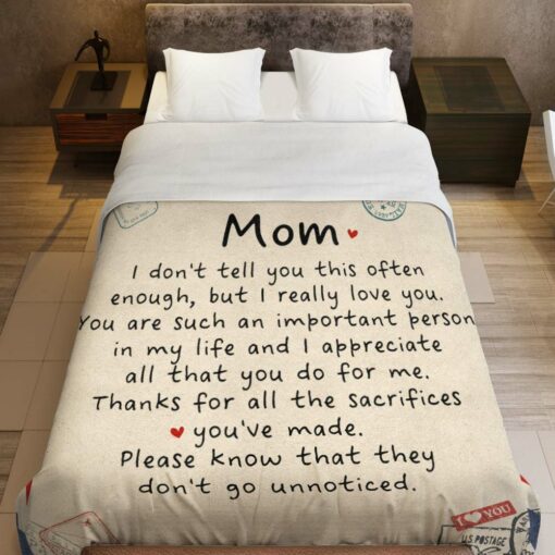 Gingerglowgifts Mom Fleece Blanket, I Don't Tell You This Often I Love You, Gift For Mom MLN2798LTH