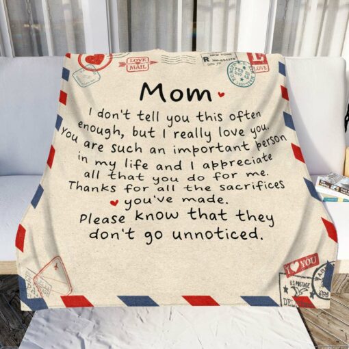 Gingerglowgifts Mom Fleece Blanket, I Don't Tell You This Often I Love You, Gift For Mom MLN2798LTH