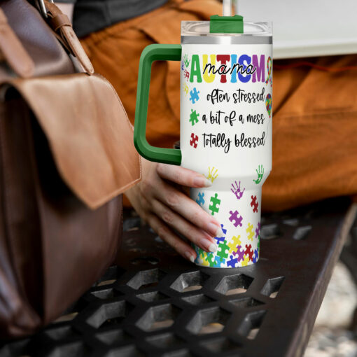 Gingerglowgifts Autism Mama Often Stressed A Bit Of A Mess Tumbler 40oz TQN2804TDH