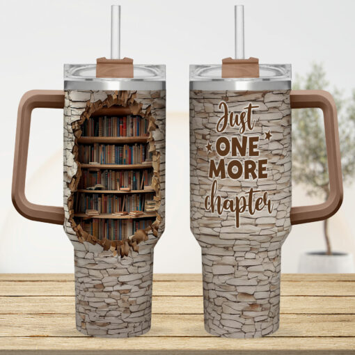 Gingerglowgifts Just One More Chapter, Love Reading Books Tumbler 40oz TPT1683TDH