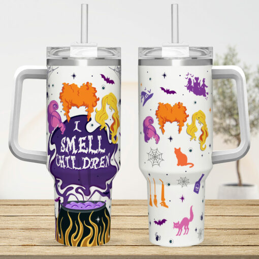 Gingerglowgifts Three Witches Halloween, I Smell Children Halloween Tumbler 40oz MLN1781TTH