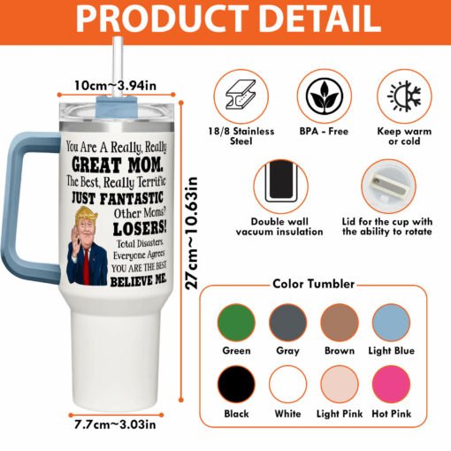 Gingerglowgifts Mom Tumbler 40oz, You Are A Great Mom, Tumbler For Mom, Gift For Mom MLN2800TNB