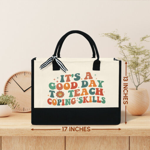 Gingerglowgifts It's a Good Day To Teach Coping Skill, School Counselor Tote Bag, Gift For Teacher MLN1354PTL