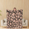 Gingerglowgifts Funny Custom Face Photo Fleece Blanket