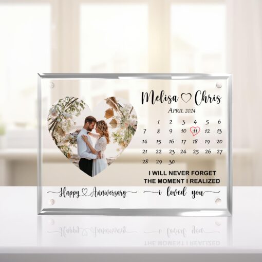 Gingerglowgifts Personalized Anniversary Gifts, Couple, Wedding Gifts for Lover Acrylic Magnetic Frame TPT1722TTH