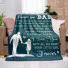 Gingerglowgifts Thank you Dad, Gift For Father's Day Fleece Blanket TPT1717NTH