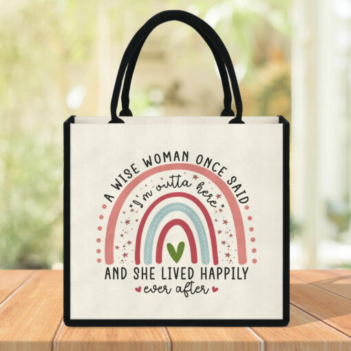 Gingerglowgifts Retirement Gift for Women, A Wise Woman Once Said Tote Bag VTM03LTH