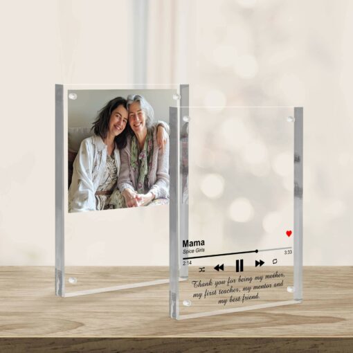 Gingerglowgifts Personalized Photo Gifts For Mom, Dad, Friend, Him, Her Acrylic Magnetic Frame TPT1715TNB