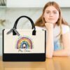 Gingerglowgifts Personalized Teach, Love, Inspire, Rainbow Teacher Tote Bag TPT1326NTH