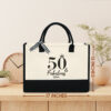 Gingerglowgifts Personalized 50th Birthday Gift For Women 50 & Fabulous Tote Bag TQN2958PS