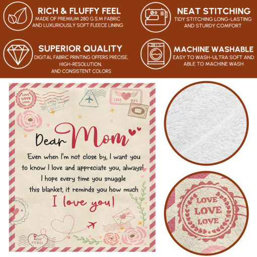 Gingerglowgifts Mother's Day Gift For Mom, How Much I Love You, Mom Fleece Blanket TPT1536NTH