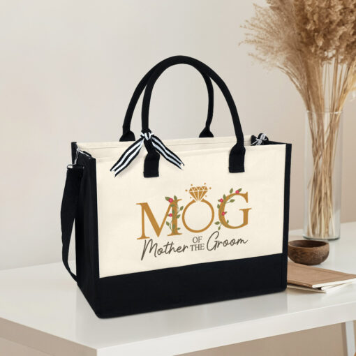 Gingerglowgifts Mother of the Groom Tote Bag, Wedding Gifts For Mom MLN2127NTH