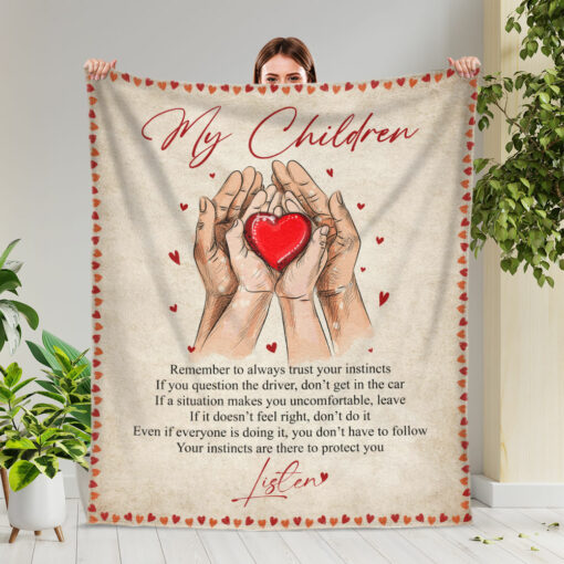 Gingerglowgifts My Childrent, Gift For Son, Daughter Fleece Blanket TPT1731LTH