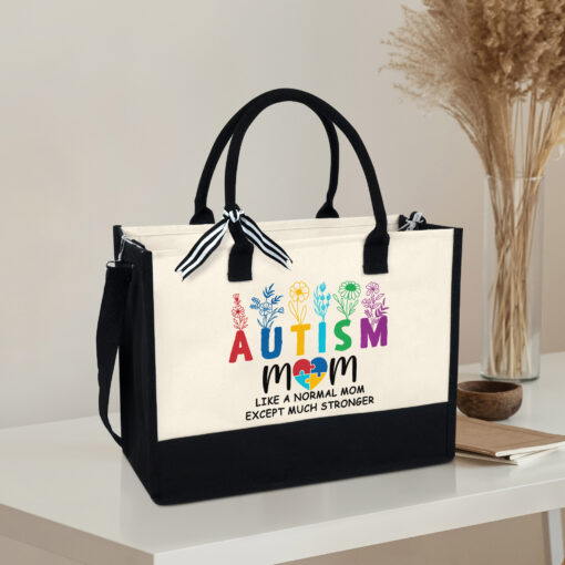 Gingerglowgifts Autism Mom, Like A Normal Mom Tote Bag TPT1712NTH