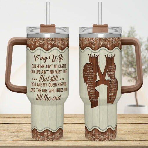 Gingerglowgifts To My Wife You Are My Queen Forever, Wife Tumbler 40oz MLN2964TDH