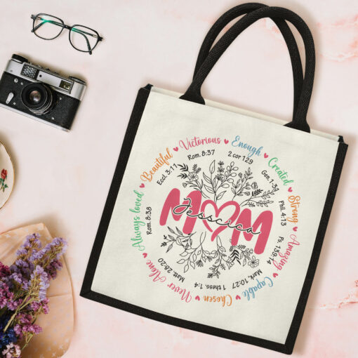 Gingerglowgifts Personalized Gift for Mom, Mother's Day, Mom Tote Bag HTT07NTH