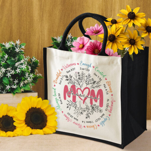 Gingerglowgifts Personalized Gift for Mom, Mother's Day, Mom Tote Bag HTT07NTH