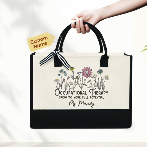 Gingerglowgifts Personalized Occupational Therapy Gift, Grow To Your Full Potential Tote Bag TQN2151NTH