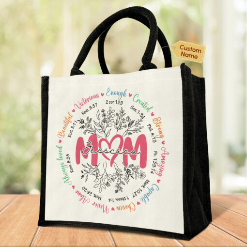 Gingerglowgifts Personalized Gift for Mom, Mother's Day, Mom Tote Bag HTT07NTH