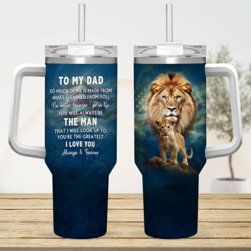 Gingerglowgifts To My Dad, Gift for Dad, Father's Day Collar Tumbler 40oz TPT1734NTH