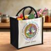 Gingerglowgifts Personalized Peace Sign Hippie Imagine All The People Living Life In Peace Tote Bag TPT1819NTH