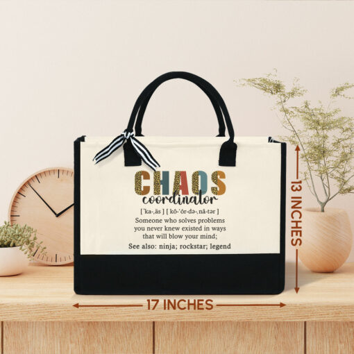 Gingerglowgifts Gifts For Women, Coworkers, Boss, Birthday Gifts Chaos Coordinator Tote Bag QTR400TBPTL