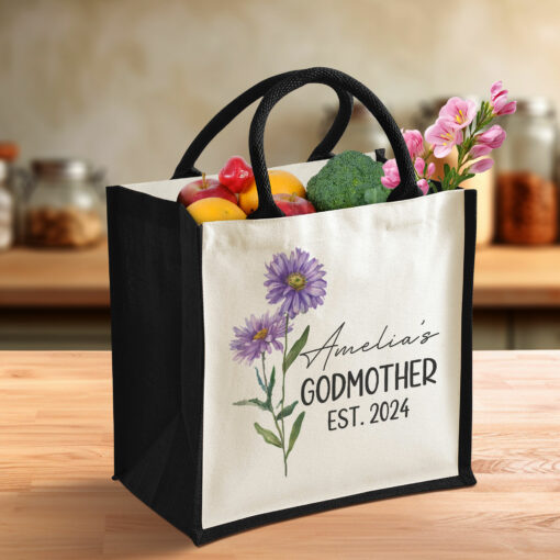 Gingerglowgifts Personalized Godmother Gift Mothers Day Tote Bag TQN2975PTL