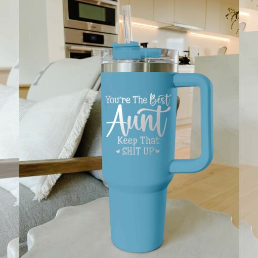 Gingerglowgifts Aunt Tumbler, You're The Best Aunt, Gift For Auntie, Aunt Engraved Tumbler 40oz MLN1477TNB