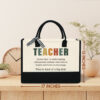 Gingerglowgifts Appreciation Teacher Gift, Teacher Definition Thank You Tote Bag QTR401TBPTL