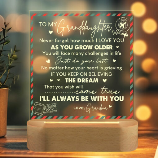 Gingerglowgifts To My Granddaughter Gifts, I'll Always Be With You Night Light VTM07LTH