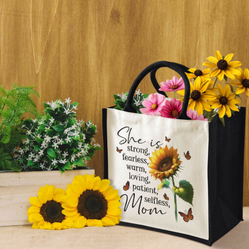 Gingerglowgifts Mom Sunflower Mother's Day Gift For Mom Tote Bag TQN2978TNB