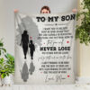 Gingerglowgifts Gifts For Son, To My Son Fleece Blanket TPT1746LTH