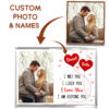 Gingerglowgifts Personalized Photo Valentine's Day Gifts, Couple Gifts Acrylic Magnetic Frame TPT1749NTH