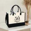 Gingerglowgifts Personalized 50th Birthday Gift For Women 50 & Fabulous Tote Bag TQN2958PS