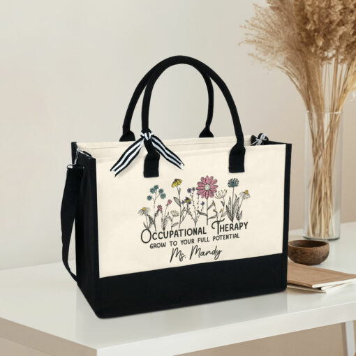 Gingerglowgifts Personalized Occupational Therapy Gift, Grow To Your Full Potential Tote Bag TQN2151NTH