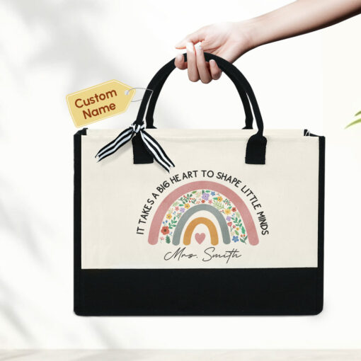 Gingerglowgifts Personalized Gift for Teacher, Teacher Tote Bag TQN1943PTL