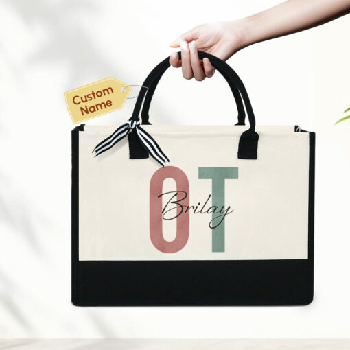 Gingerglowgifts Personalized Occupational Therapist Gift, OT Tote Bag TQN1318TTH