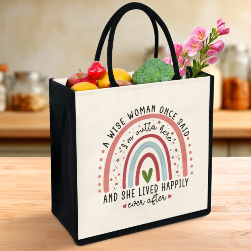 Gingerglowgifts Retirement Gift for Women, A Wise Woman Once Said Tote Bag VTM03LTH