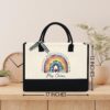 Gingerglowgifts Personalized Teach, Love, Inspire, Rainbow Teacher Tote Bag TPT1326NTH