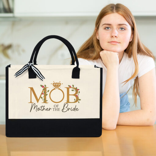 Gingerglowgifts Mother of the Bride Tote Bag, Wedding Gifts For Mom MLN1503NTH