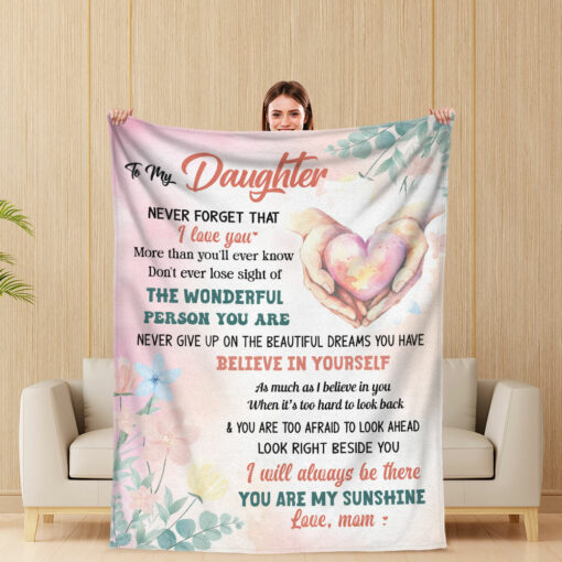 Gingerglowgifts Gifts for Daughter, To My Daughter Fleece Blanket TPT1817PS