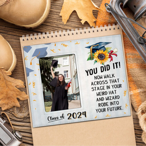 Gingerglowgifts Graduation for Daughter, Son, Class of 2024, You Did It Leather Photo Frame TPT1729NTH