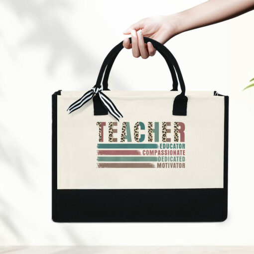 Gingerglowgifts Personalized Gift for Teacher's Day, Teacher Tote Bag TPT1753LTH